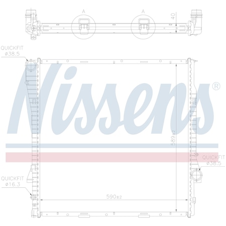 Nissen Nissens Radiator, 60787A 60787A